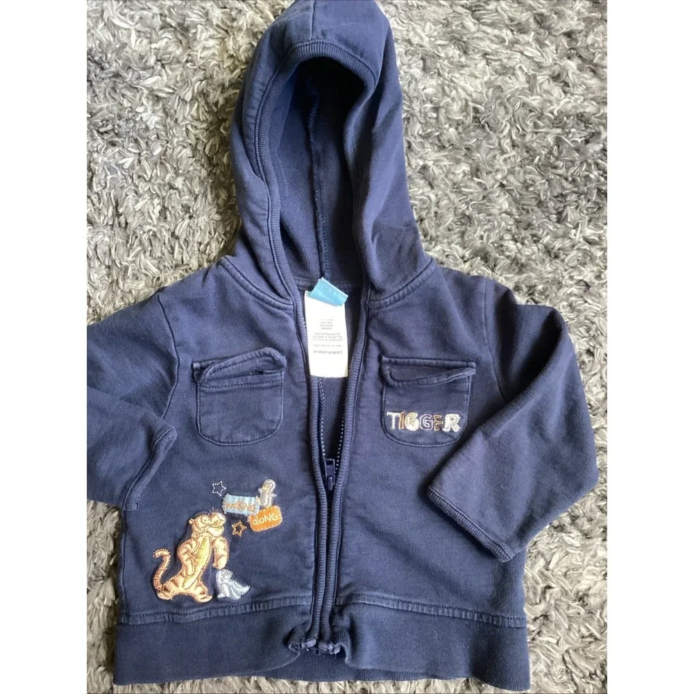 Disney Winnie The Pooh Tigger Zip Up Hoodie  3/6 Months Preowned‎